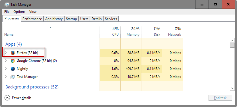 firefox task manager