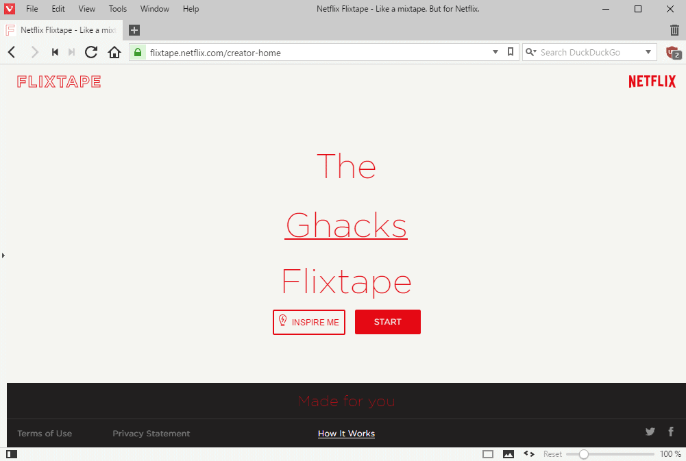 Create Netflix Playlists with Flixtape