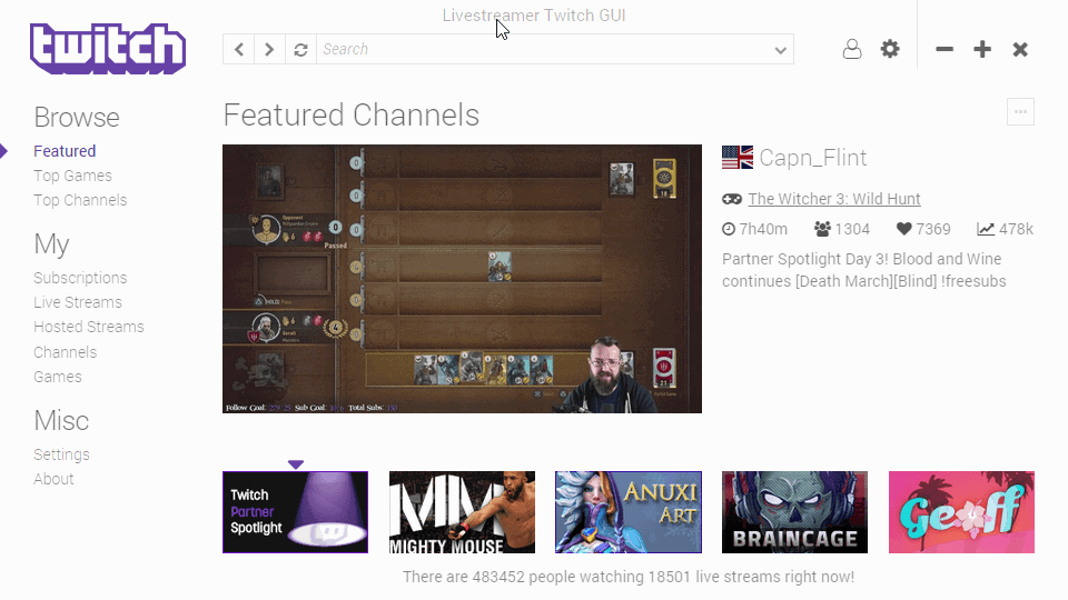 A resource-friendly way to stream Twitch.tv content