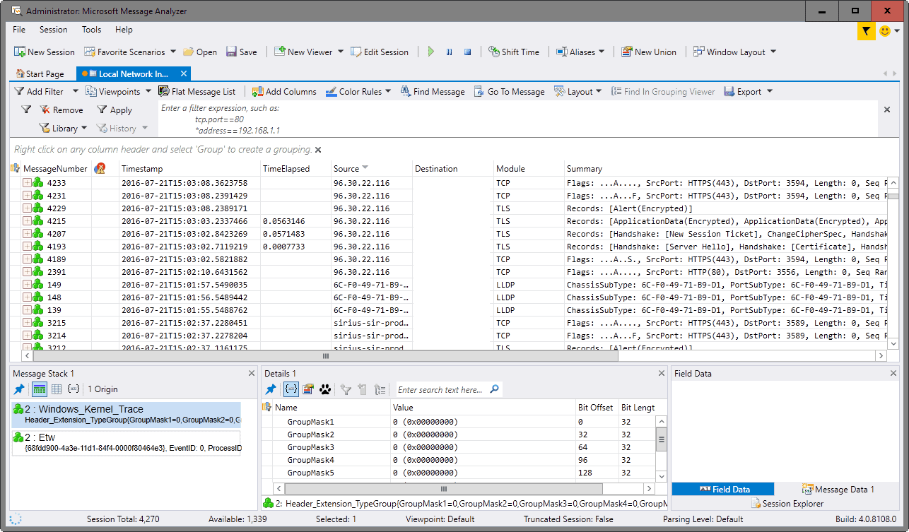 microsoft message analyzer tool