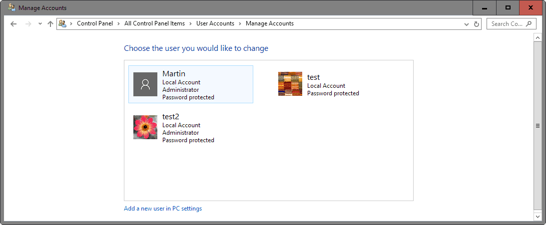 windows 10 all accounts