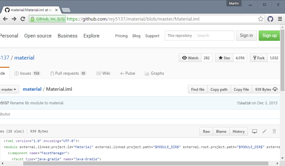 Github com import