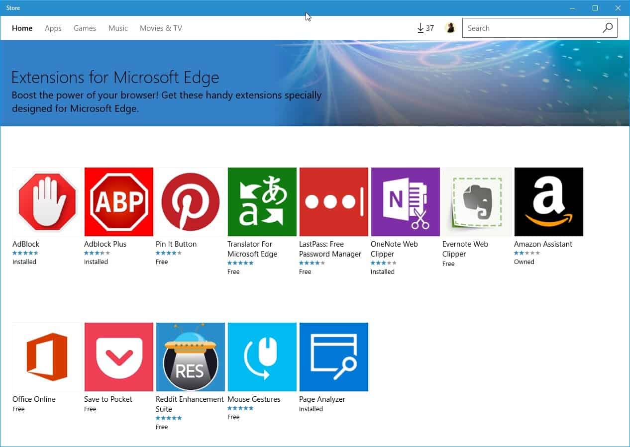 install microsoft edge extensions