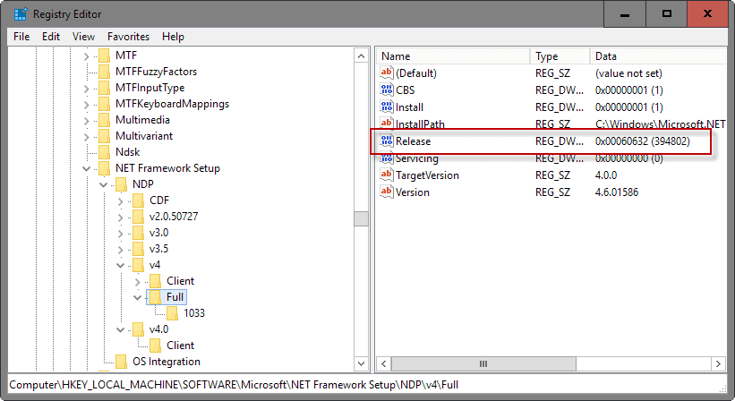 Net framework 4.6