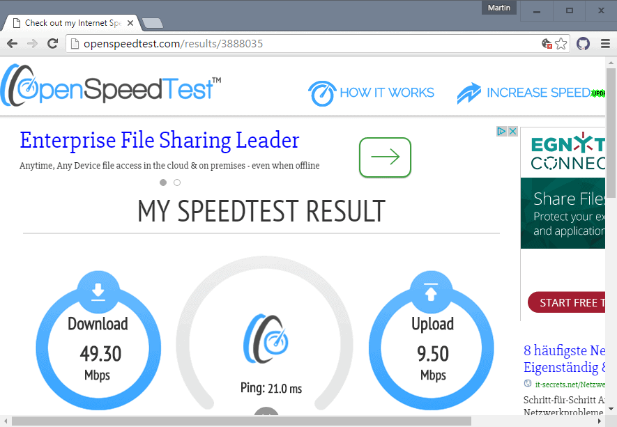open speed test
