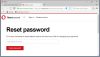 opera sync reset password