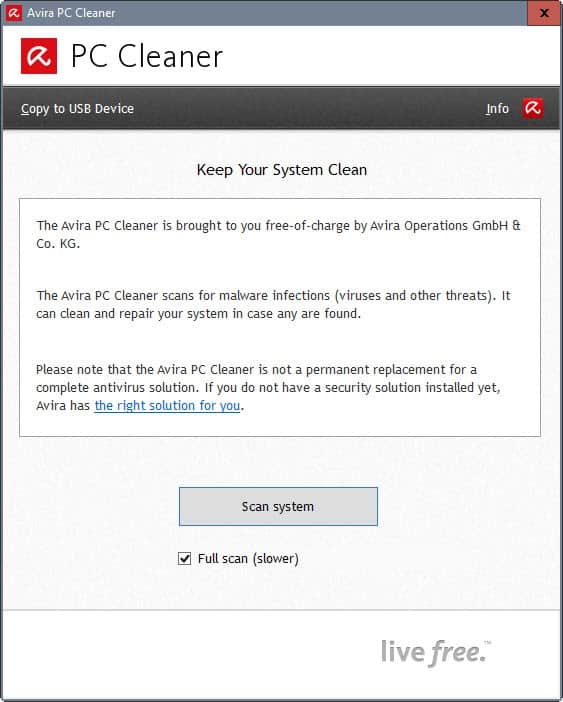 avira pc cleaner