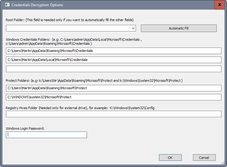 credentials decryption