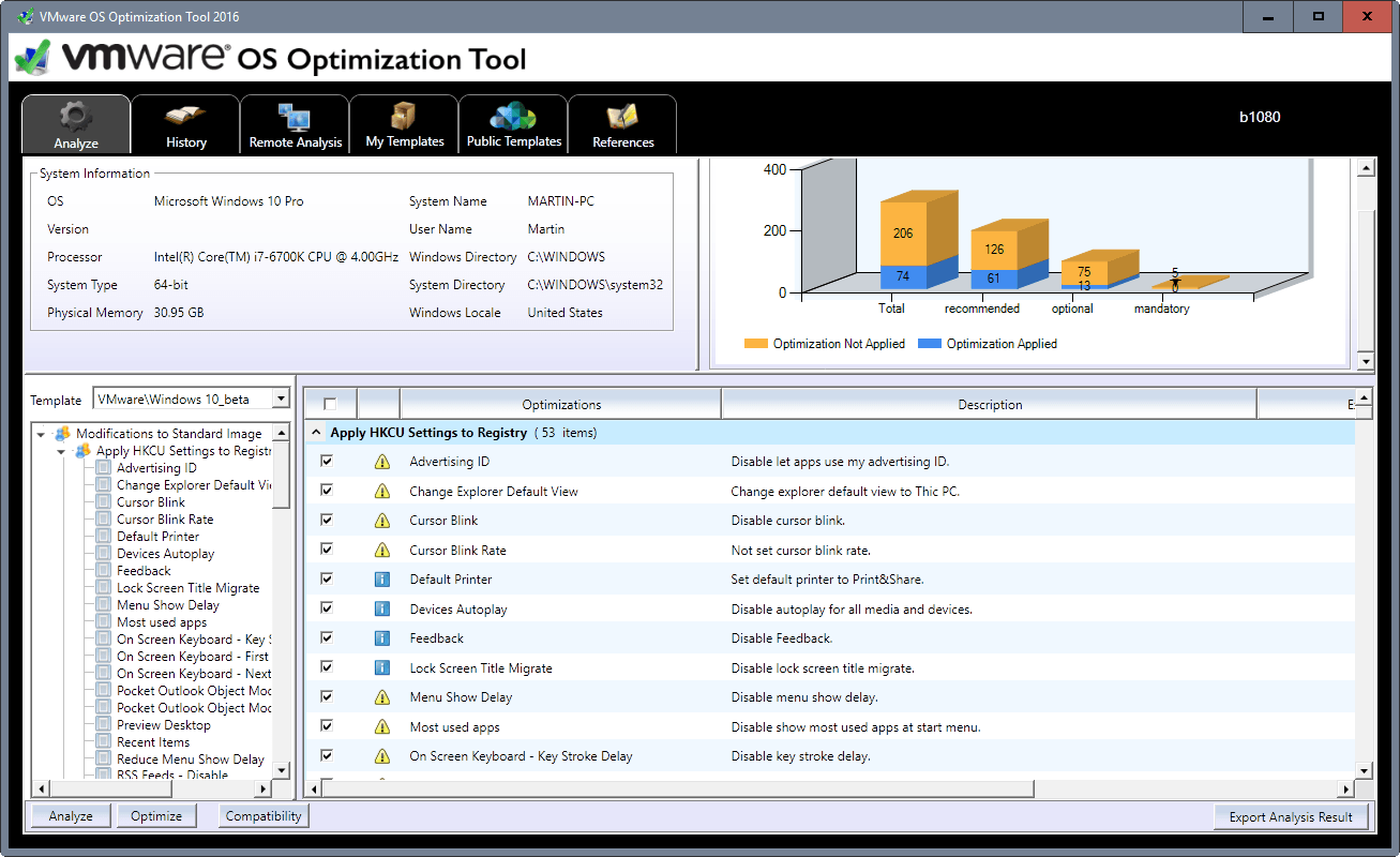 vmware os optimization tool