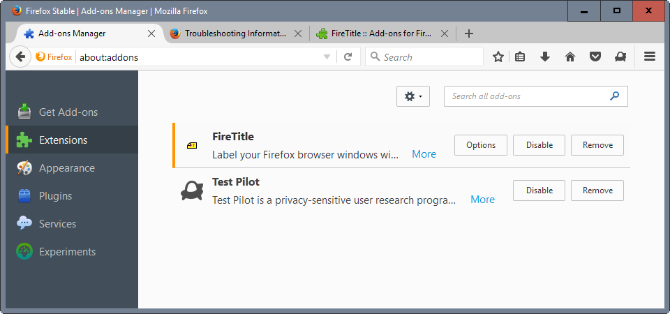 firefox profile titles