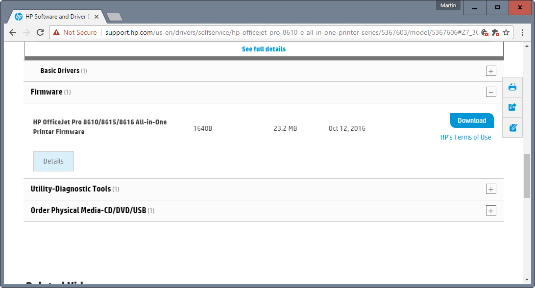 hp 8710 firmware downgrade