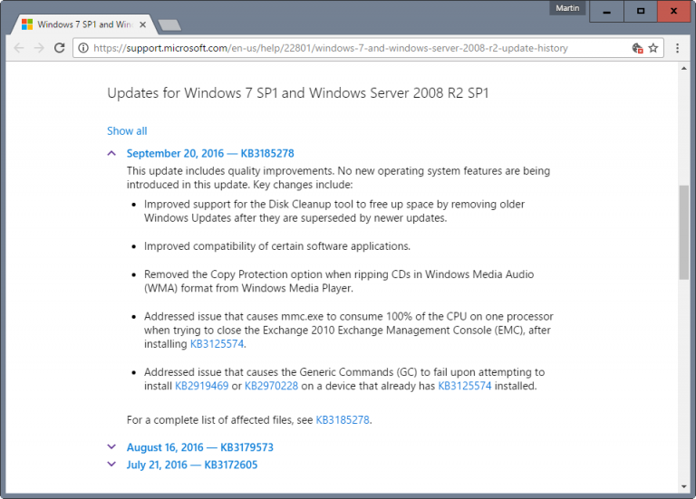 windows 7 8 october patch day changes