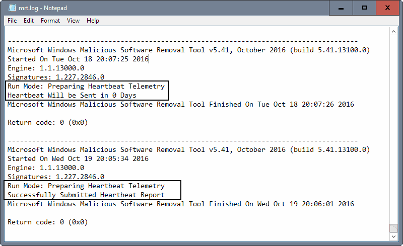 windows-malicious-software removal tool telemetry