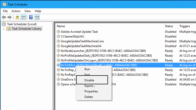 disable nvidia telemetry