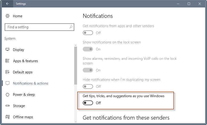 disable popups