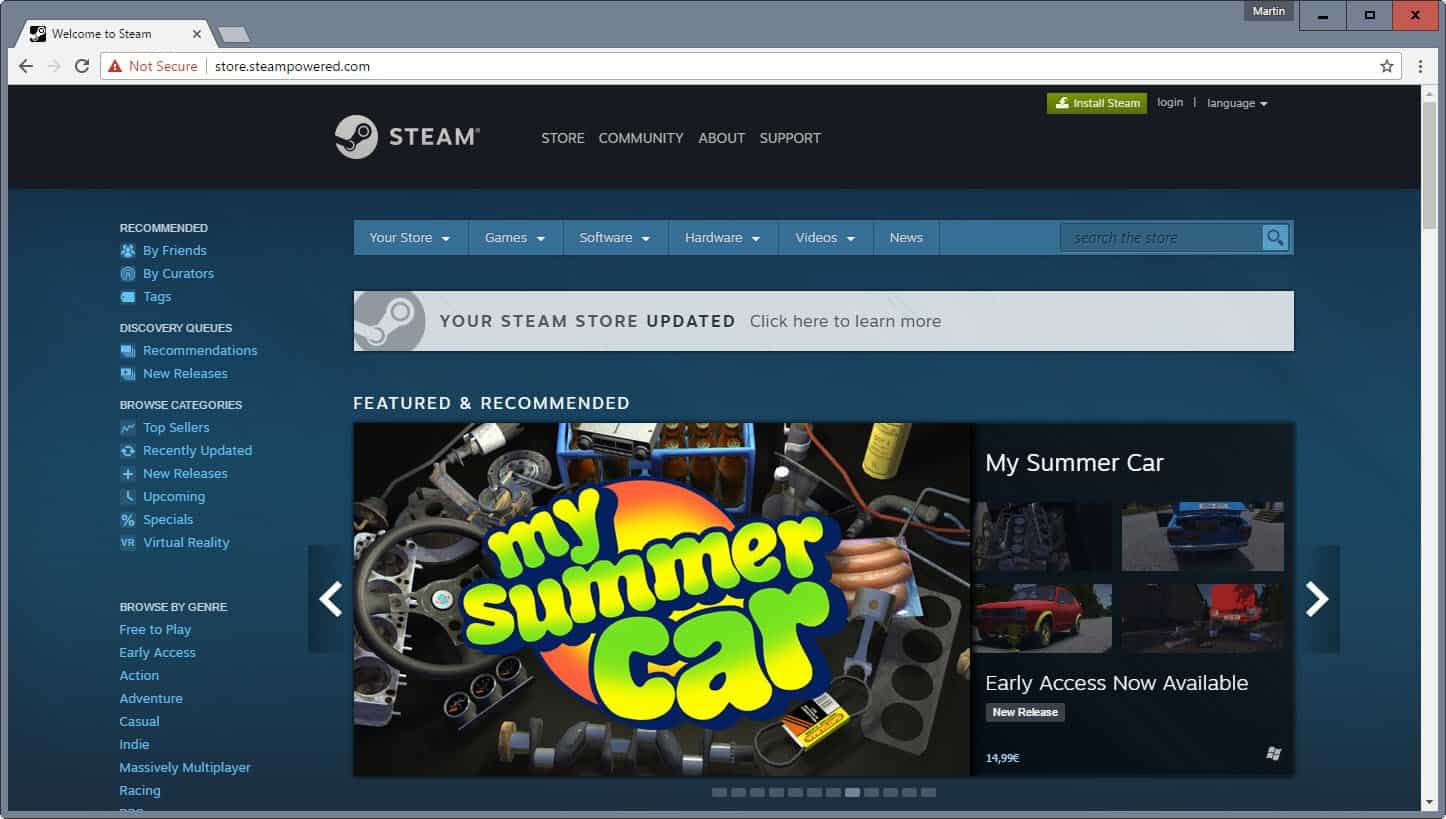 steam store update