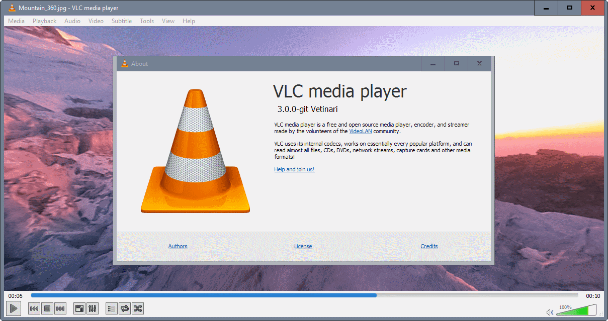 vlc 360