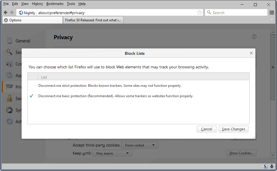 firefox reset preferences