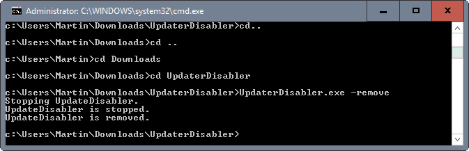 remove update disabler