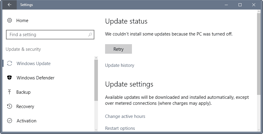 Windows 10 Updater Disabler