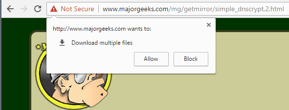 chrome download multiple files prompt
