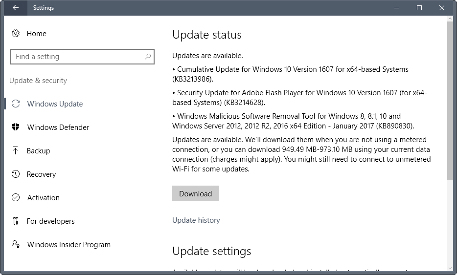 Microsoft Security Updates January 2017