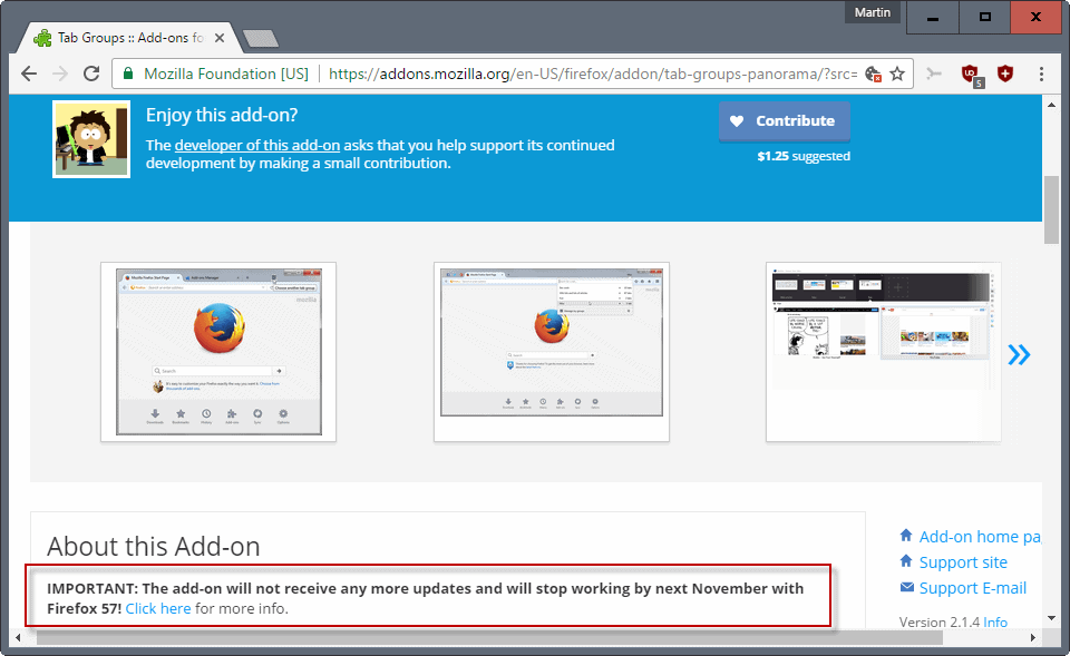 Firefox add-on author Quicksaver quits because of WebExtensions