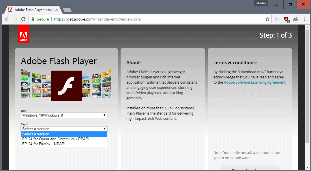 Flash Player for Web