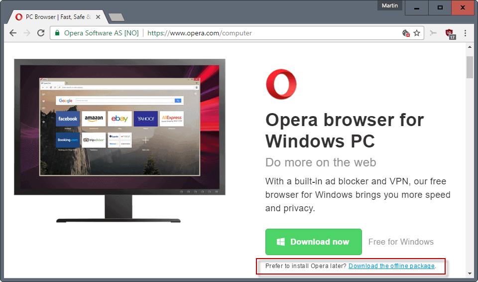 opera offline installer