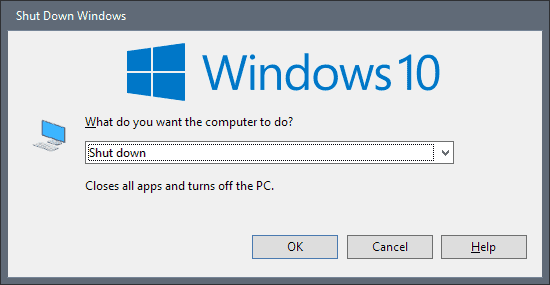 shut down windows alt f4