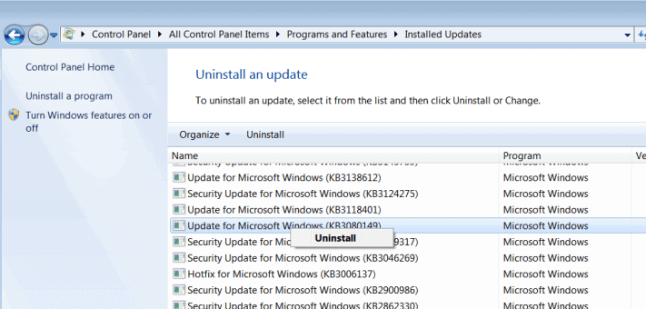 uninstall telemetry updates