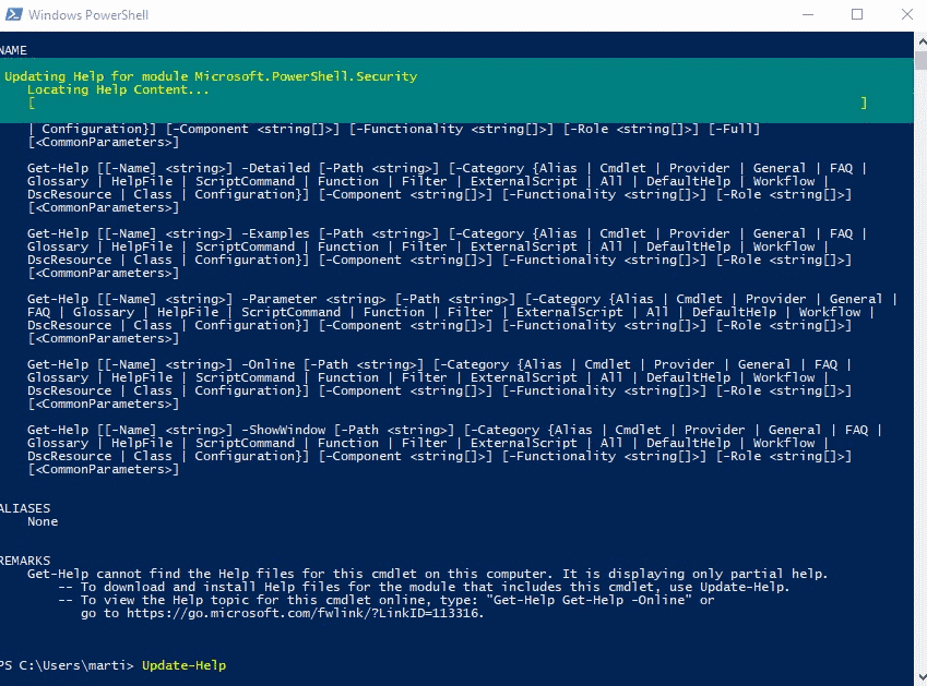 powershell update