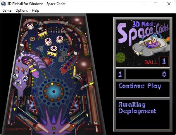 Windows Fail: Pinball 3D: Space Cadet para Windows Vista, 7, 8