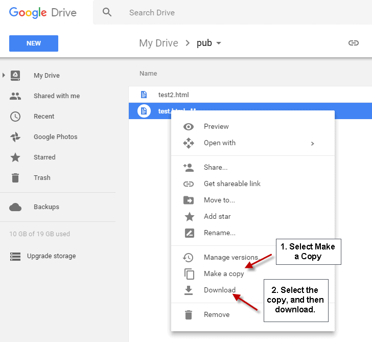 cant download google drive file