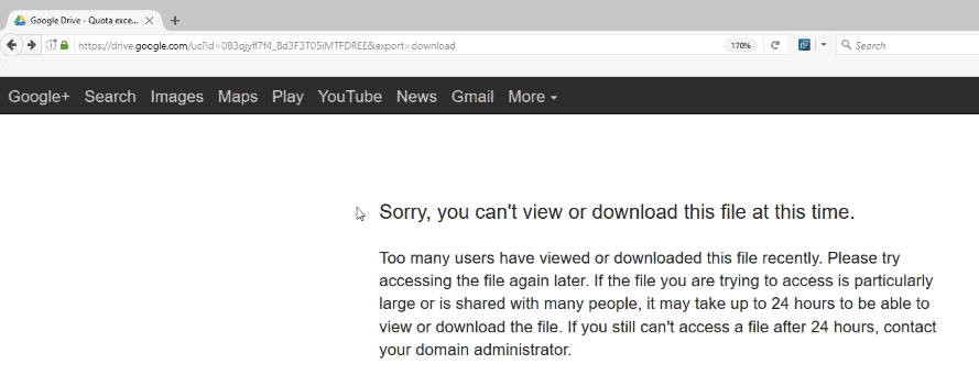 google drive sorry download