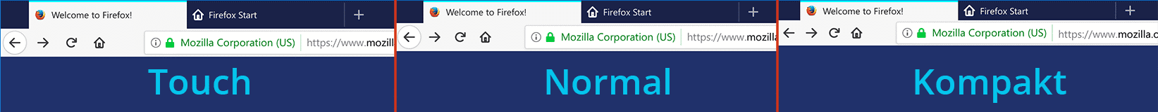 Firefox compact mode
