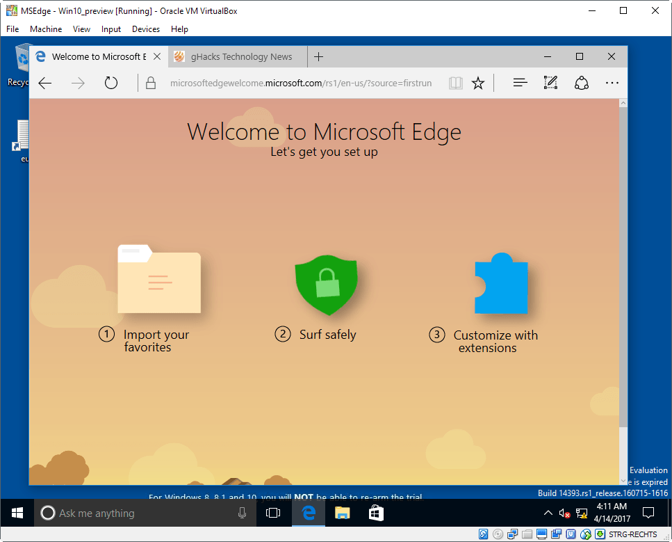 run microsoft edge