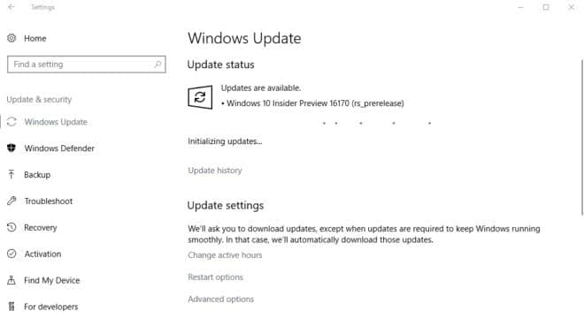 First Post Windows 10 Creators Update Build 16170 Released Ghacks