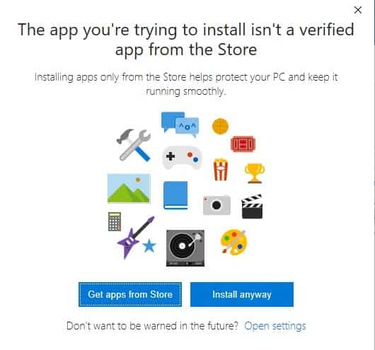 Windows 10: allow apps from Store only analysis