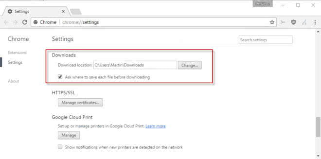 chrome disable automatic downloads