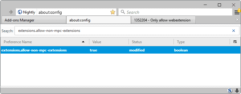 firefox nightly allow non-mpc