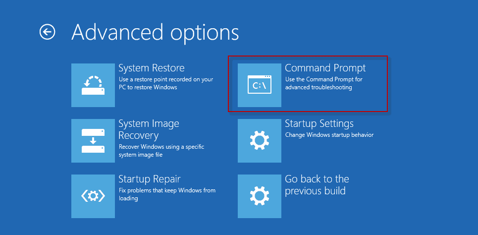 fix command prompt