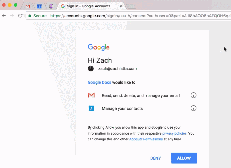 google docs phishing