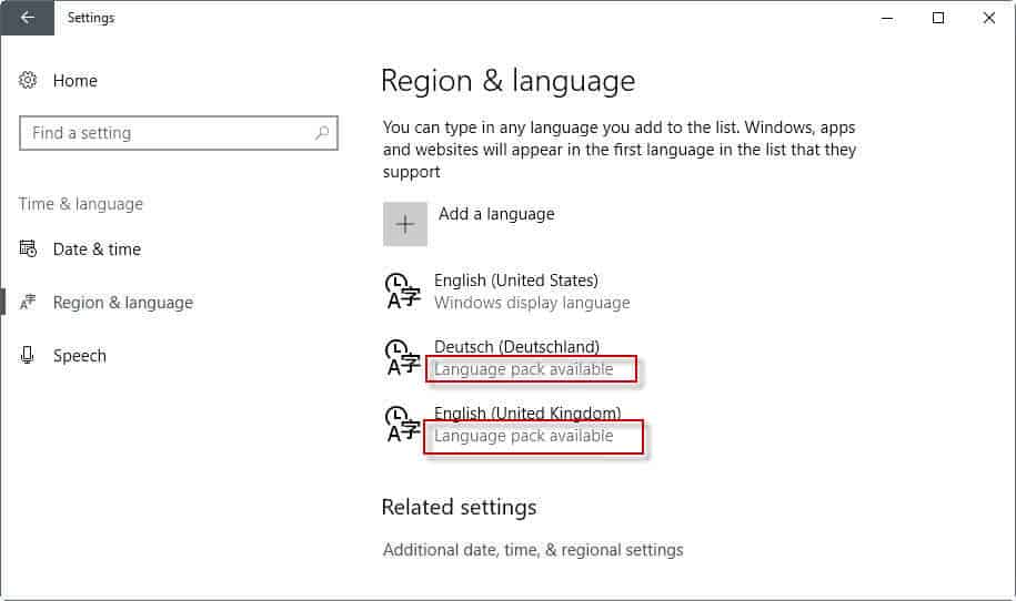 microsoft text to speech language pack