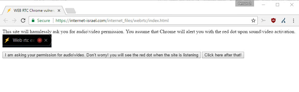 webrtc chrome record