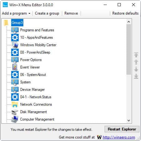 winx menu editor