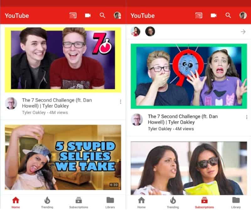 youtube new layout