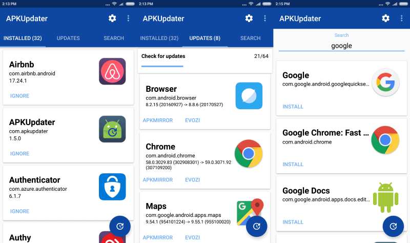 APKUpdater update brings support for Google Play updates - gHacks Tech News