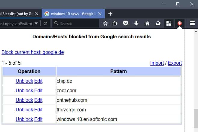 blocklist