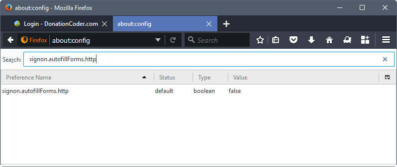 firefox autofill http